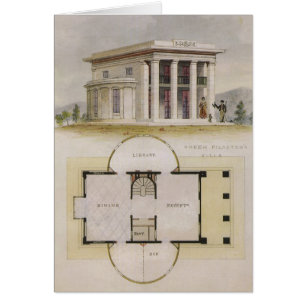 Vintage Architecture, Floor Plan and Greek Villa