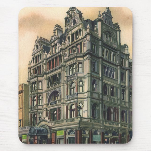 Vintage Architecture Queens Hotel Leicester Square Mouse Pad (Front)