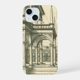 Vintage Architecture, Roman Courtyard with Columns iPhone 15 Case