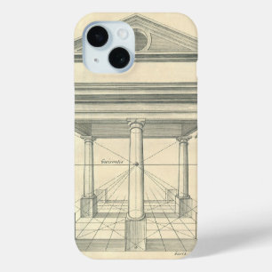 Vintage Architecture, Roman Portico with Columns iPhone 15 Case