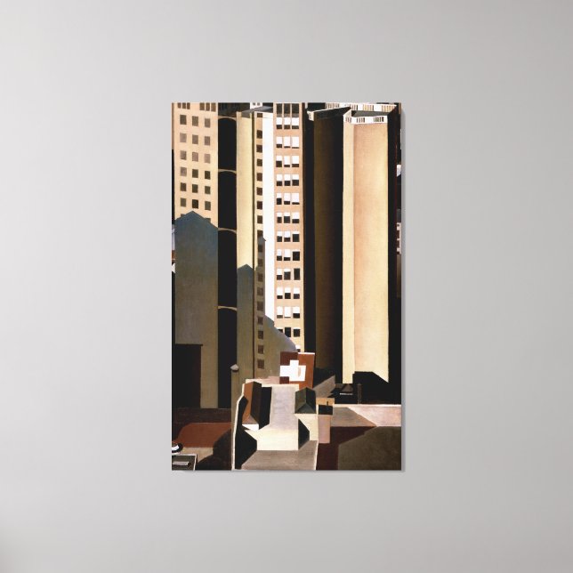 Vintage Architecture, Skyscrapers by Sheeler, 1922 Canvas Print (Front)