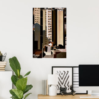 Vintage Architecture, Skyscrapers by Sheeler, 1922 Poster