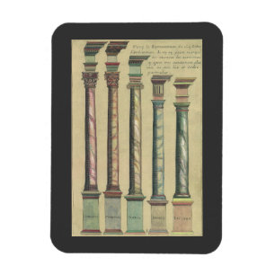 Vintage Architecture, the 5 Architectural Orders Magnet