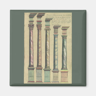 Vintage Architecture, the 5 Architectural Orders Magnet