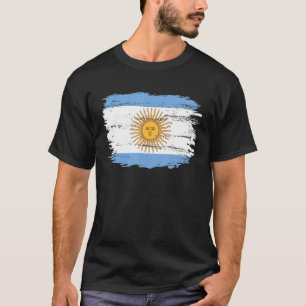 Vintage Argentina Flag For Argentinian   T-Shirt