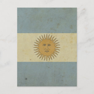 Vintage Argentina Flag Postcard