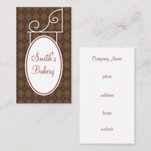 Vintage Argyle Rust Sign Business Card