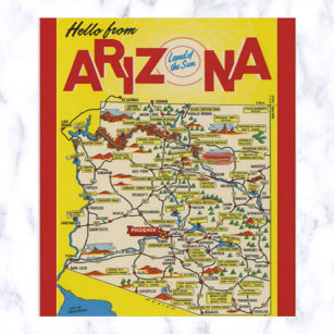 Vintage Arizona Land of the Sun Postcard