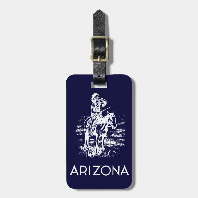 Vintage Arizona Luggage Tag (Front Vertical)