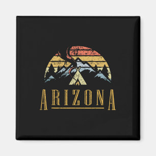 Vintage Arizona Mountains Camping Campfire Retro T Magnet