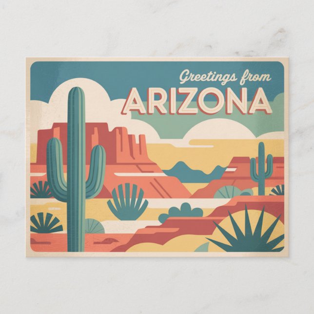 Vintage Arizona Postcard | Greetings from Arizona (Front)
