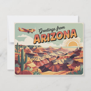 Vintage Arizona Postcard Greetings from Arizona