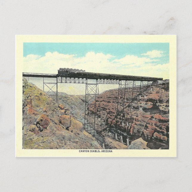 Vintage Arizona Train Postcard (Front)
