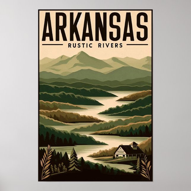 Vintage Arkansas Travel Poster (Front)