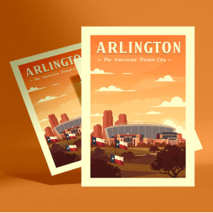  Vintage  Arlington Texas Postcard