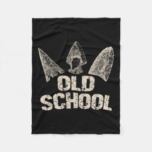 Vintage Arrowhead Hunting Old School Archery Arrow Fleece Blanket