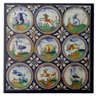  Vintage Art Animals Netherlands  Tile