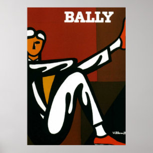 Vintage Art Bally Shoes Villemot Poster Print