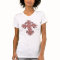 Vintage Art Burgundy Cross Ladies Destroyed TShirt