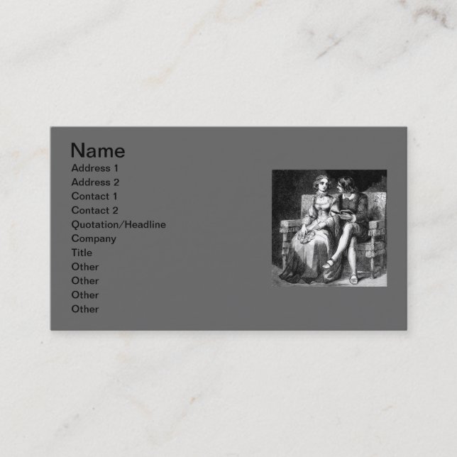 Vintage Art Business Card (Front)