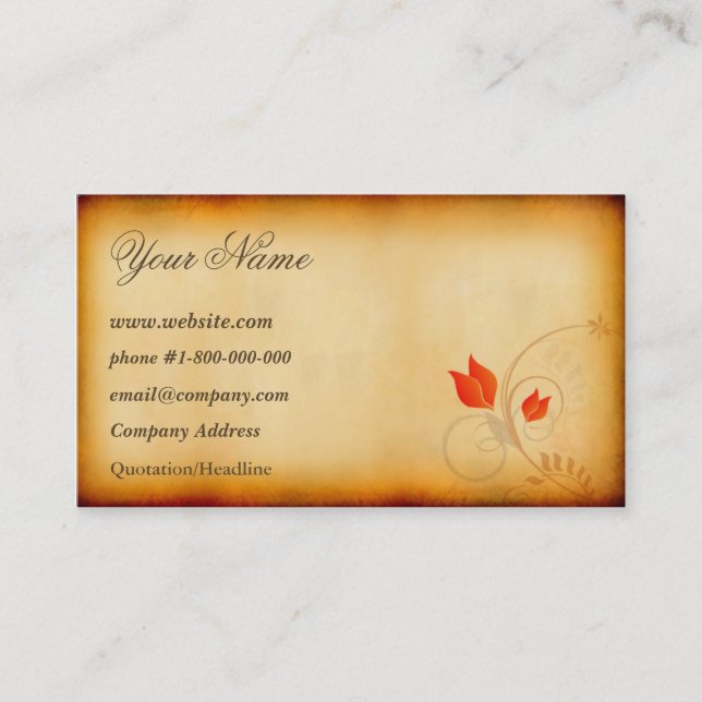 Vintage Art Business Card (Front)