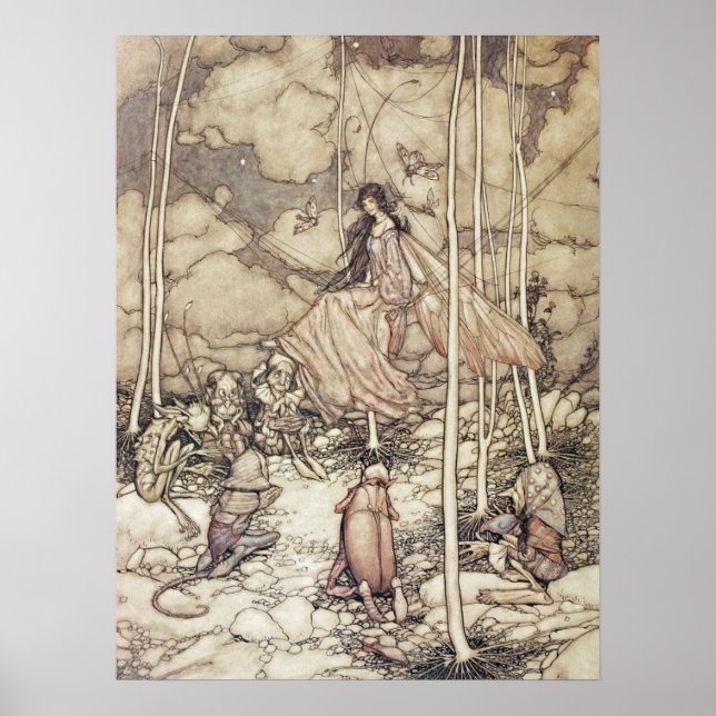 Vintage Art by Arthur Rackham Poster (Front)