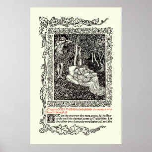 Vintage Art by Walter Crane for Kelmscott Press Poster