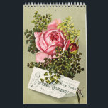 Vintage Art Calendar<br><div class="desc">This calendar has 12 beautiful vintage images plus one of the front and a different one on the back for a total of 14 lovely vintage images The original images are from The Graphics Fairy; I have re-colored and restored many of the images from the originals. There are flowers, vintage...</div>