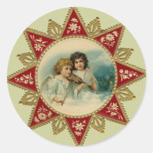 Vintage Art - Christmas Angels Stickers