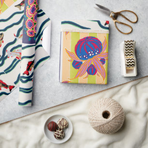 Vintage art deco & art nouveau pattern wrapping paper
