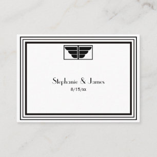 Vintage Art Deco Blk Wht Frame #2 Escort Cards #2