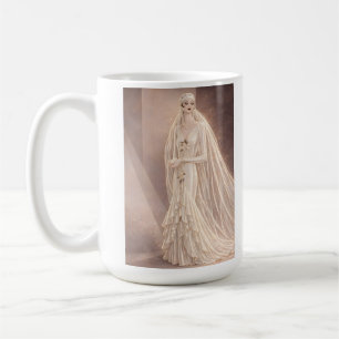 Vintage Art Deco Bridal Fashion Illustration Coffee Mug