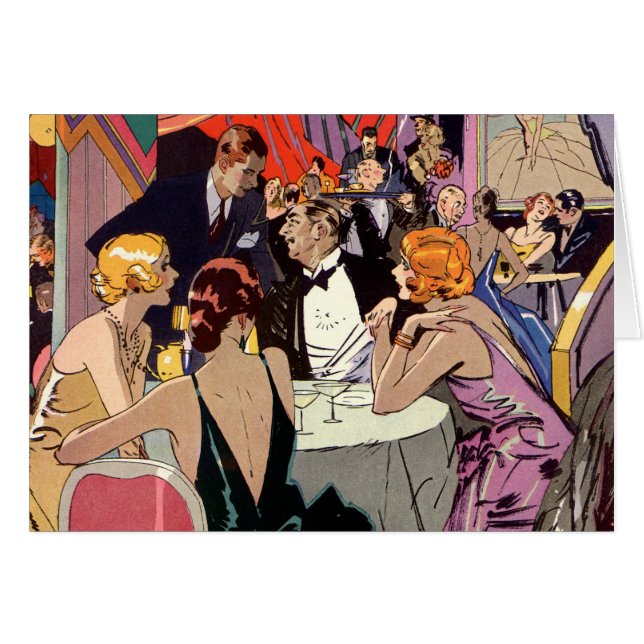 Vintage Art Deco Cocktail Party at Nightclub (Front Horizontal)