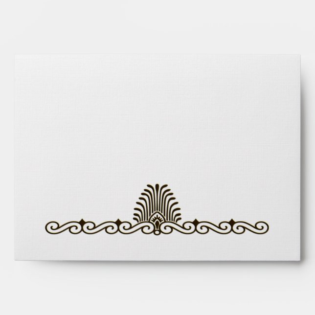 Vintage Art Deco Couple Formal Wedding Envelope (Front)