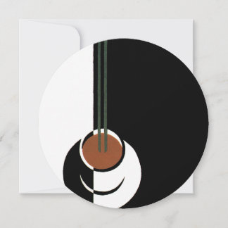Vintage Art Deco, Cup of Coffee with Steam Invitation