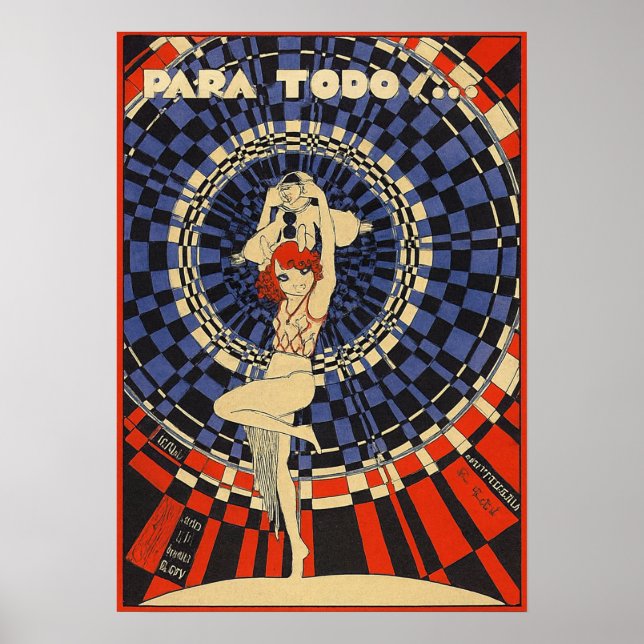Vintage Art Deco Dancer Poster – 1920s Redhead   (Front)