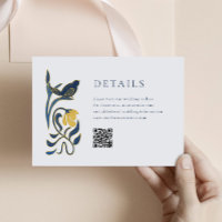 Vintage Art Deco Details Enclosure Card with QR