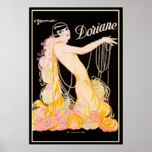 Vintage Art Deco Doriane Jewellery Ad Poster 13 x
