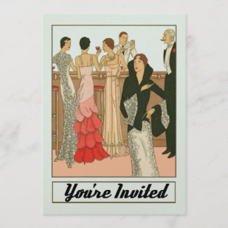 Vintage Art Deco Elite Sophisticated Party Invitation