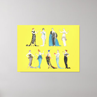 Vintage Art Deco Fashion - George Barbier Card Canvas Print