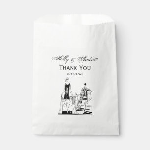 Vintage Art Deco Fashionable Ladies at the Beach Favour Bags