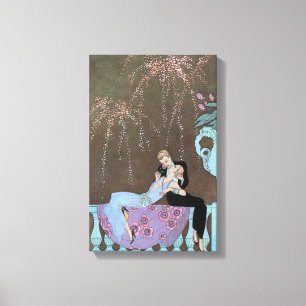 Vintage Art Deco Fireworks Le Feu, George Barbier Canvas Print