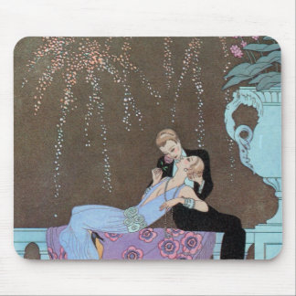 Vintage Art Deco Fireworks Le Feu, George Barbier Mouse Pad