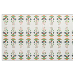 Vintage Art Deco Floral Fabric