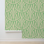 Vintage Art Deco Foliage Fish Scale Pattern Wallpaper<br><div class="desc">This design was derived from a vintage Art Deco foliage fish scale pattern. You can customise the colours.</div>