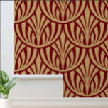Vintage Art Deco Foliage Fish Scale Pattern Wallpaper<br><div class="desc">This design was derived from a vintage Art Deco foliage fish scale pattern. You can customise the colours.</div>