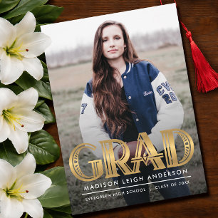 Vintage Art Deco Grad Photo Announcement