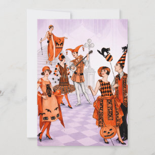 Vintage Art Deco Halloween Invitation – 1920s