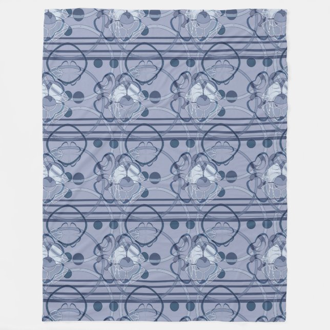 Vintage ART DECO I + your Ideas Fleece Blanket (Front)