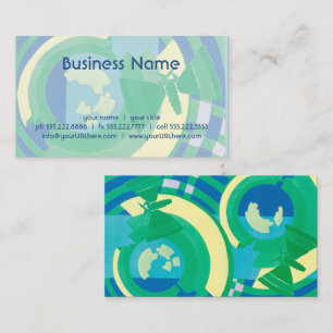 Vintage Art Deco Jazz Pochoir Garden Butterflies Business Card